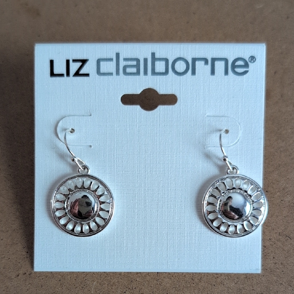 Liz Claiborne Silver Circle Earrings
